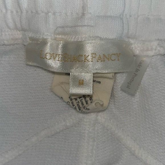 Love Shack Fancy women’s white sweatpants joggers - Picture 3 of 3